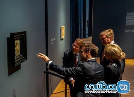 رئیس جمهور فرانسه از نمایشگاه بزرگ ورمیر در موزه ملی آمستردام بازدید کرد