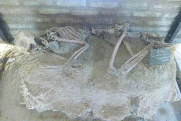 نمایش اسکلت 5 هزار ساله در موزه باستان شناسی نیشابور نمایش اسکلت 5 هزار ساله در موزه باستان شناسی نیشابور